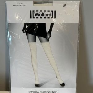 Wolford (stay up) Shadow 15 stockings (ivory)